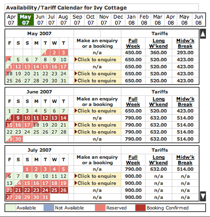 Calendar Example